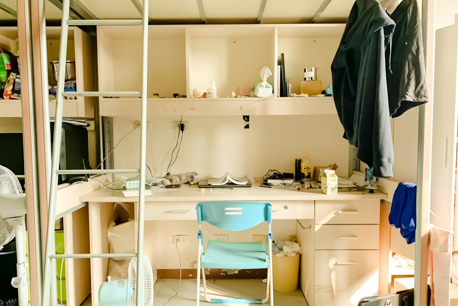 Loft bed with a study desk underneath
